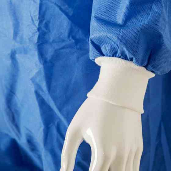 Комбінезон маляра з капюшоном X-Safe від бруду, пилу, аерозолів, L, 3 шари СМС, синій, захист. клапан Мукачево