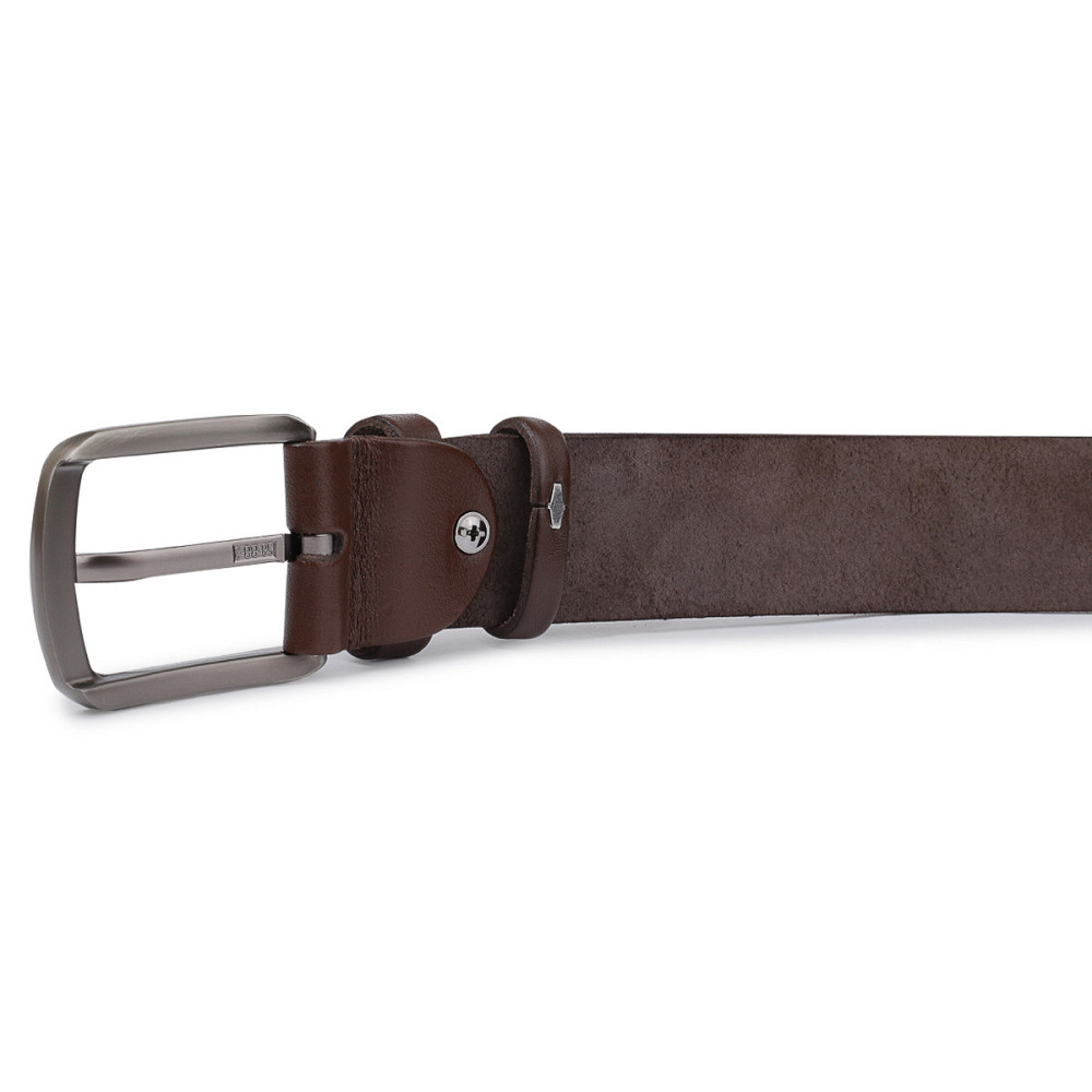 Кожаный мужской гладкий ремень Vintage 20726 Коричневый Киев - изображение 7