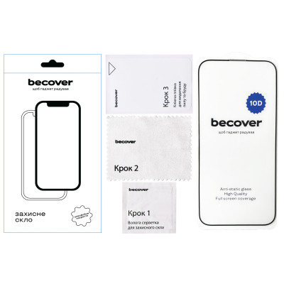 Стекло защитное BeCover Apple iPhone 16 Pro Max 10D Black (712324) Винница - изображение 3