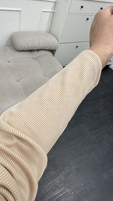 Жіночий базовий костюм-двійка: лонгслів і штани трикотажний рубчик Кремовий, 46/48 Одеса - фото 7