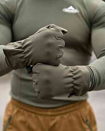 Зимові рукавички SOFSHELL олива Одеса