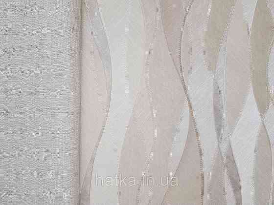 Шпалери вінілові на флізеліні гарячого тиснення DU&KA 1.06х10 вензель основа під штукатурку сірі коричневі Київ