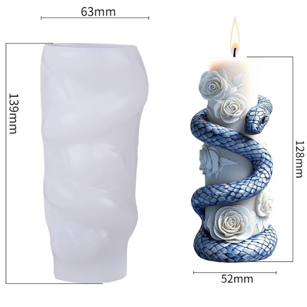 Силіконова форма для виготовлення свічки, молд для свічок з соєвого, бджолиного воску і парафіну 63 х 139 мм Кам'янець-Подільський - фото 3