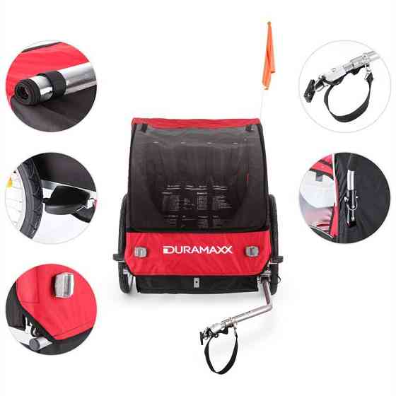 Трейлер Swift дитячий велопричіп дитячий причіп 2-місний макс 20 кг (Німеччина, читати опис) Рівне