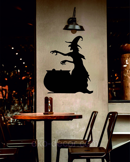 Декоративное настенное 3D Панно «Ведьма», Декор на стену с объемом 90*71 см, Черный Киев - изображение 6