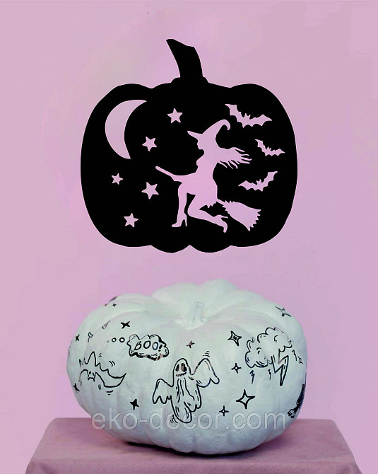 Декоративное настенное 3D Панно «Ведьма», Декор на стену с объемом 70*70 см, Черный Киев - изображение 8