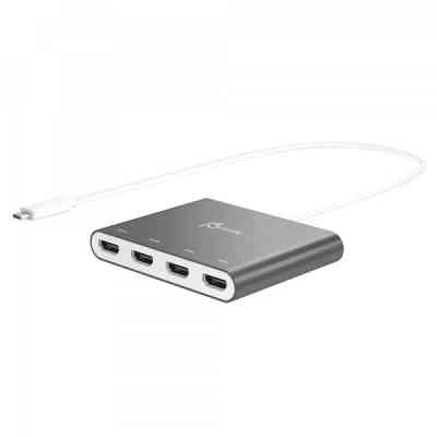 Адаптер USB-C to 4xHDMI F quad display J5create (JCA366-N) Винница