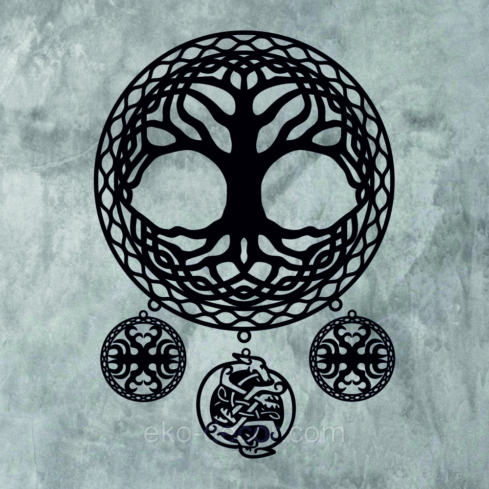 Декоративне настінне Панно «Ловець снів» Декор на стіну 70*100 см, Чорний Київ - фото 6