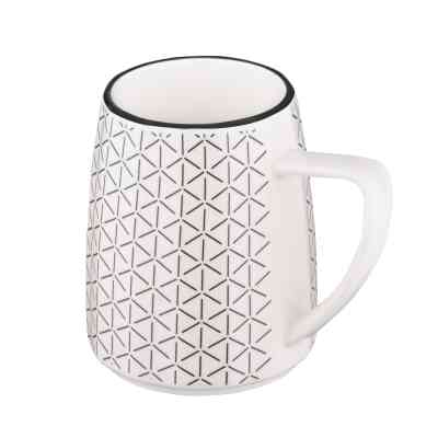 Чашка Ardesto Lamberto, 360мл, порцеляна, біло-сірий (AR3052) Винница