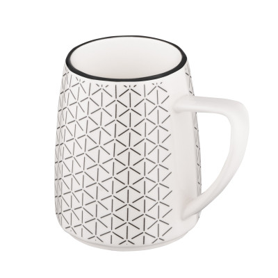 Чашка Ardesto Lamberto, 360мл, порцеляна, біло-сірий (AR3052) Винница - изображение 4