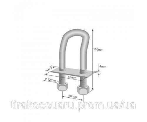 Петля такелажна UPO110/G Петля на тент-штору Скоба бортова тентова Луцьк