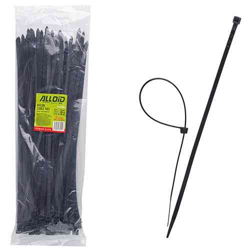Хомут пластиковий Alloid 7.6 х 400 100 шт./уп. чорний Одеса