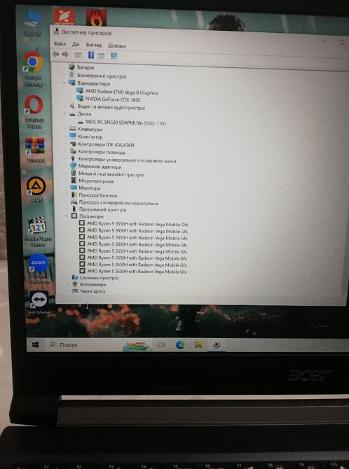 Ноутбук Ігровий: ASER Aspire 7/ GTX 1650 GDDR6/Ryzen 5 3550H/ RAM16GB/SSD512Gb. Київ - фото 1