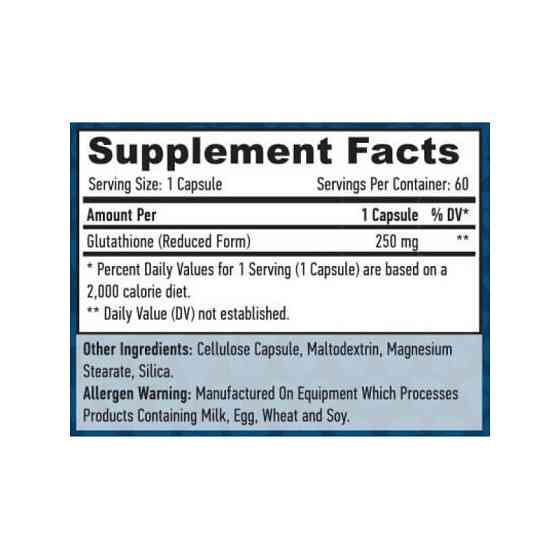 Глутатіон Haya Labs Glutathione 250mg 60 VCaps Луцьк