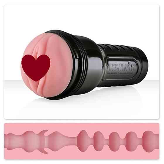 Мастурбатор вагина в колбе Fleshlight Pink Lady Mini-Lotus, с рельефом, киберкожа, бежевый Sex Aura Киев