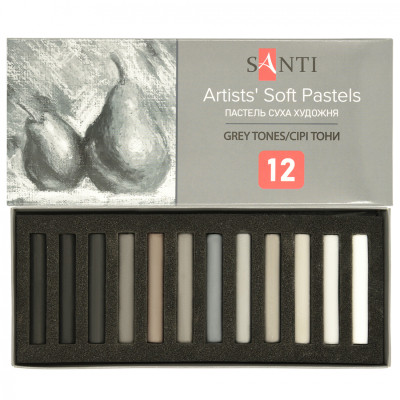 Пастель Santi Grey Tones суха 12 кол (353698) Винница - изображение 1