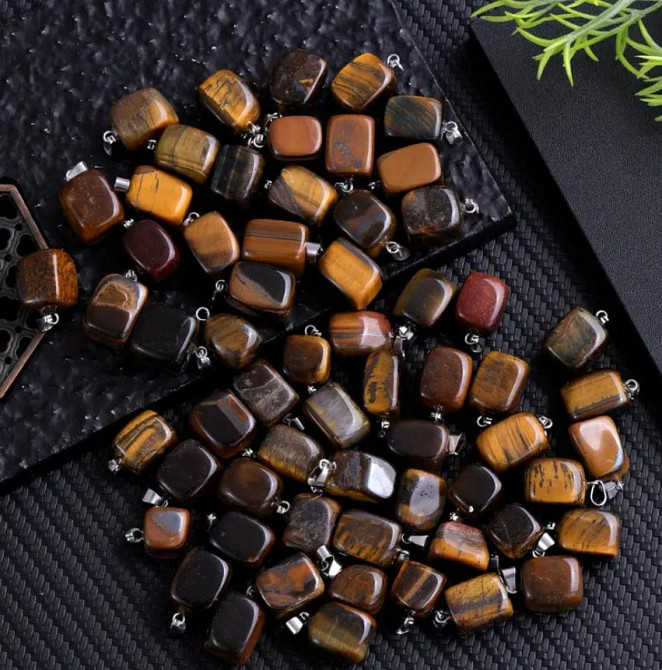 Кулон из натурального тигрового глаза 15 мм Подвеска с натуральным камнем, защитный амулет, оберег. Киев - изображение 2