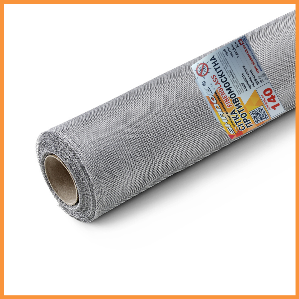 Сітка від комарів1.4х30 м  (сіра) антимоскітна сітка на вікно Дніпро - фото 2