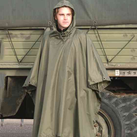 Плащ палатка олива, Мужской армейский плащ, Качественный дождевик пончо плащ-палатка KH-27 Львов