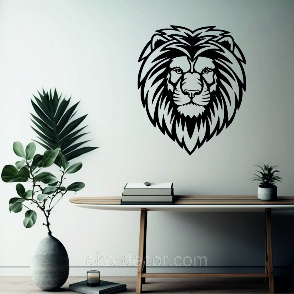 Декоративное настенное Панно «Лев» Декор на стену 110*92 см, Черный Киев - изображение 4