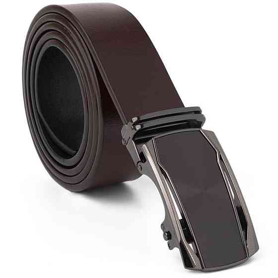 Ремінь чоловічий c матовою вставкою на пряжці Vintage 20278 Коричневий Київ