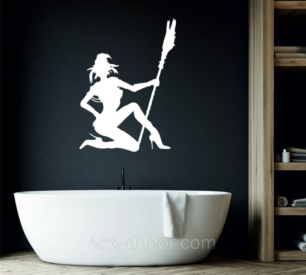 Декоративное настенное Панно «Девушка с метлой», Декор на стену 90*64 см, Белый Киев - изображение 8