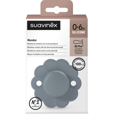 Пустышка Suavinex Wonder физиологическая, 0-6 мес. голубая (308380) Винница - изображение 3