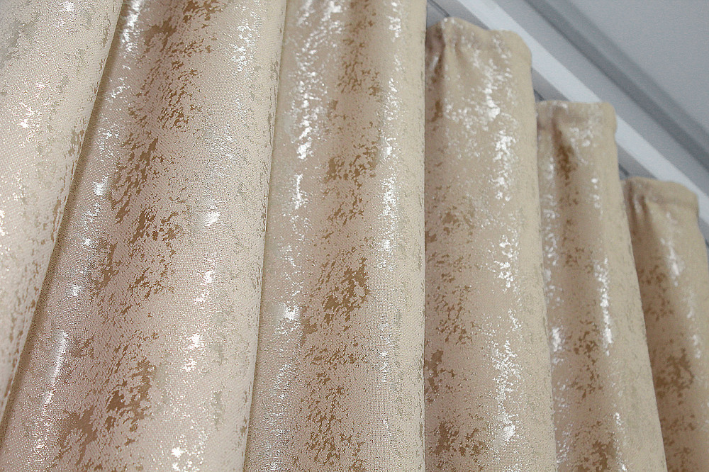 Комплект готових штор VR-Textil Льон мармур Pavliani № 1170ш Бежевий 100х270 см 2 шт (31-464) Київ - фото 6