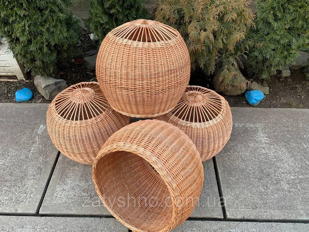 Обьемная плетеная люстра из лозы, в виде шара Киев - изображение 3