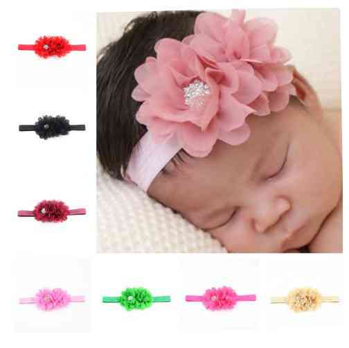 Детская фиолетовая повязка с цветком - размер универсальный (на резинке), цветок 10см Киев