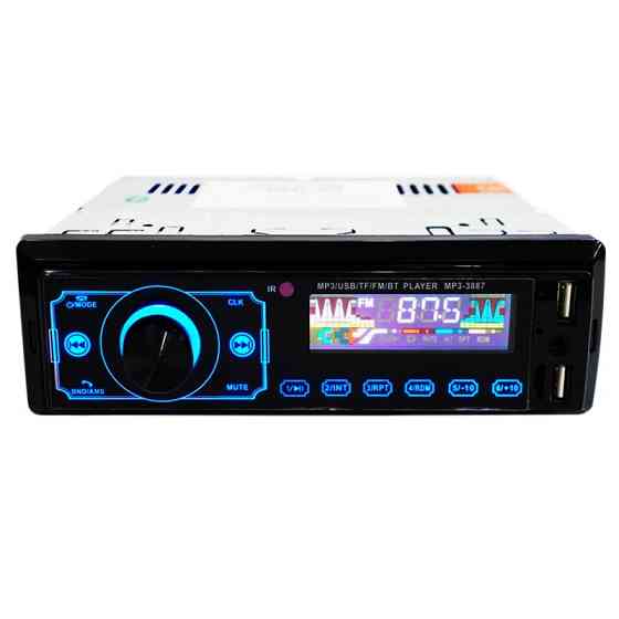 1DIN MP3 автомагнитола 3887: сенсорные кнопки, 2 USB, microSD, FM, пульт ДУ, 4x50W Киев
