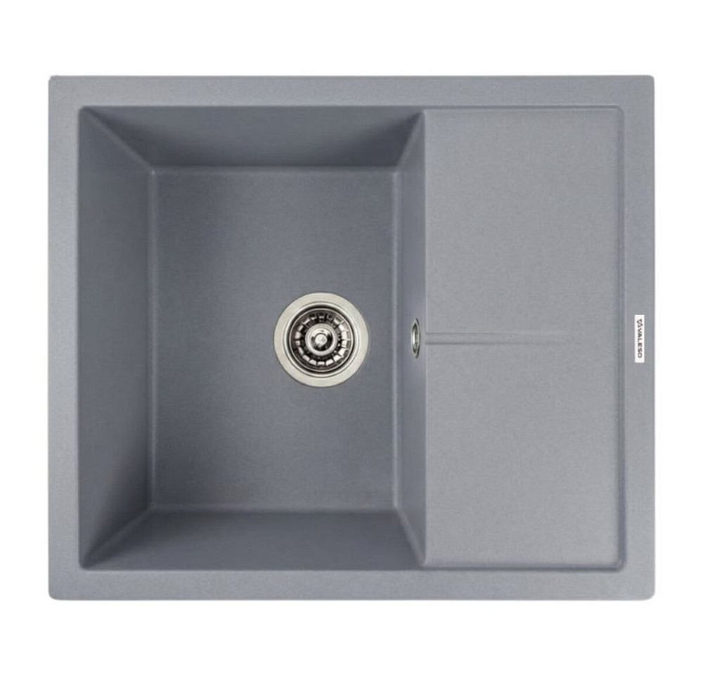 VALESO Кухонна гранітна мийка 5850 REYNA VALESO сірий металік Коломия - фото 1
