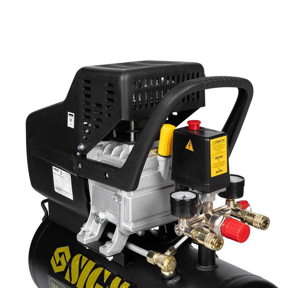 Компрессор одноцилиндровый 1.8кВт 230л/мин 8бар 24л (2 крана) SIGMA (7043131) Киев - изображение 3