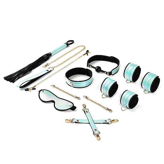 БДСМ-набір Liebe Seele Vivid Sky 8 Pieces Set, 8 аксесуарів, екошкіра на оксамитовій основі Sex Aura Київ