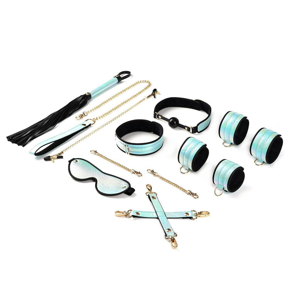 БДСМ-набір Liebe Seele Vivid Sky 8 Pieces Set, 8 аксесуарів, екошкіра на оксамитовій основі Sex Aura Київ - фото 1