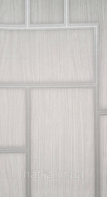 Обои виниловые на флизелине AdaWall Roka 1.06х10 под плитку структурные светло серые полоски серебро 23108-1 Киев - изображение 1