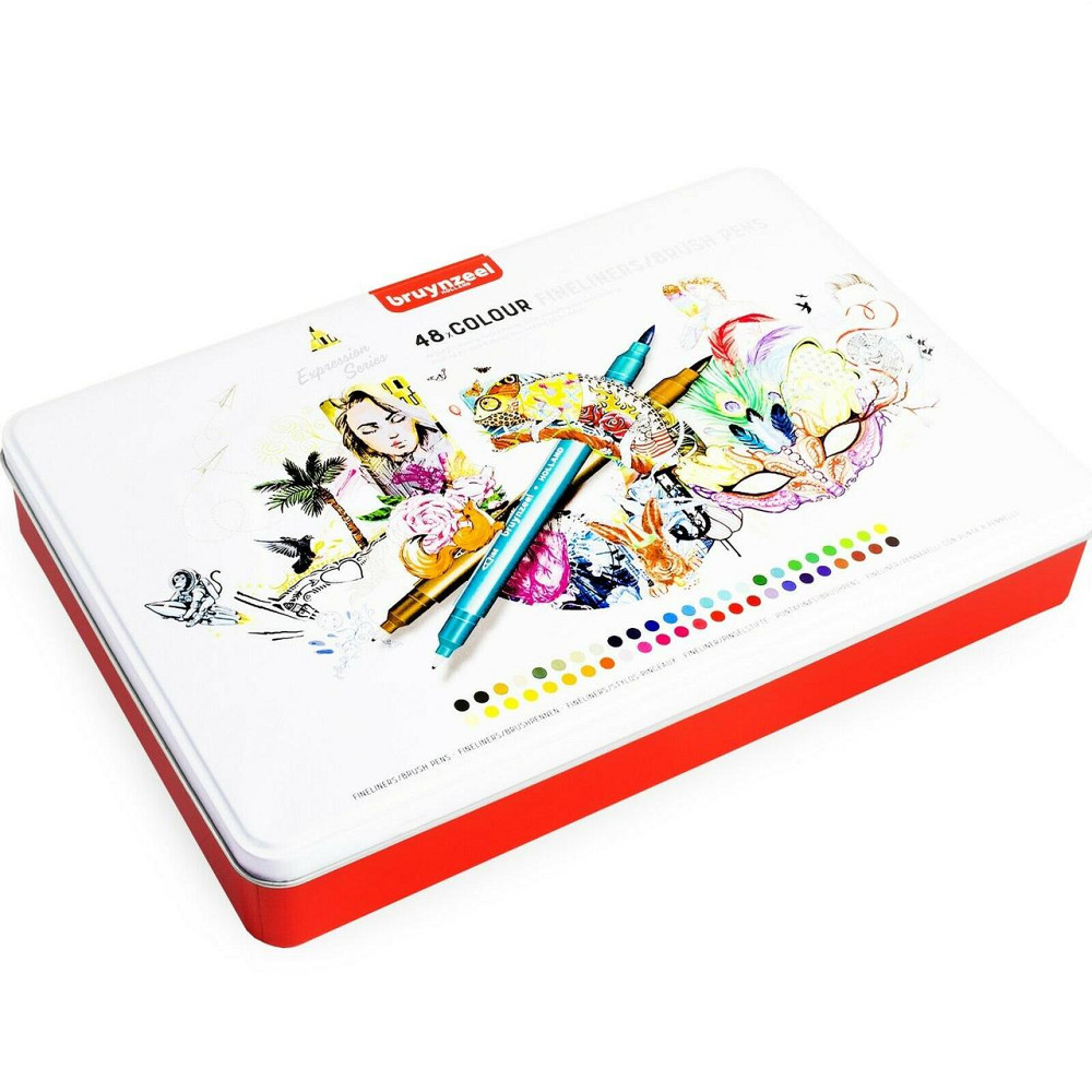 Набор линеров-кистлов BRUSHPEN двусторонних 48кол Bruynzeel Киев - изображение 7