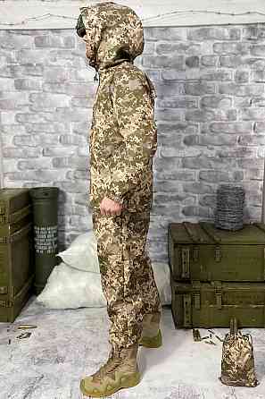 Военный тактический дождевик пиксель , водонепроницаемый маскировочный костюм куртка брюки пиксель Львов