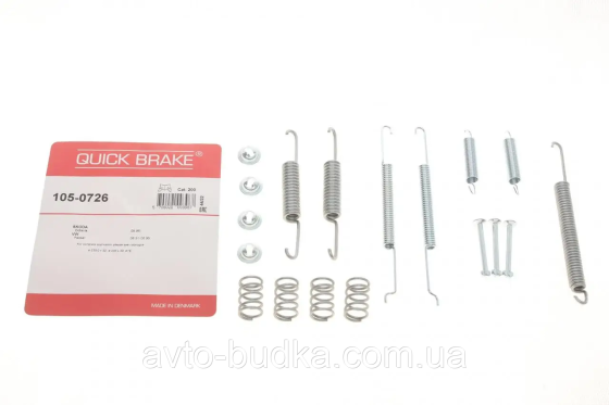 Монтажний комплект барабаних колодок на VW PASSAT B3 р. 1988-1996 QUICK BRAKE QB105-0726 Київ