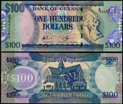 Гайана / Guyana 100 Dollars (2022) Pick 36е UNC Полтава - изображение 1