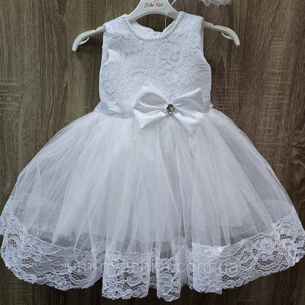 Детское нарядное белое платье Снежинка-Кружево 80-98 Кривой Рог - изображение 2