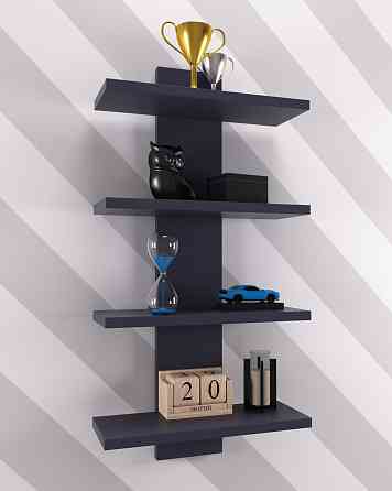 Полиця навісна ПН-5, Антрацит, 350/140/700 Львів