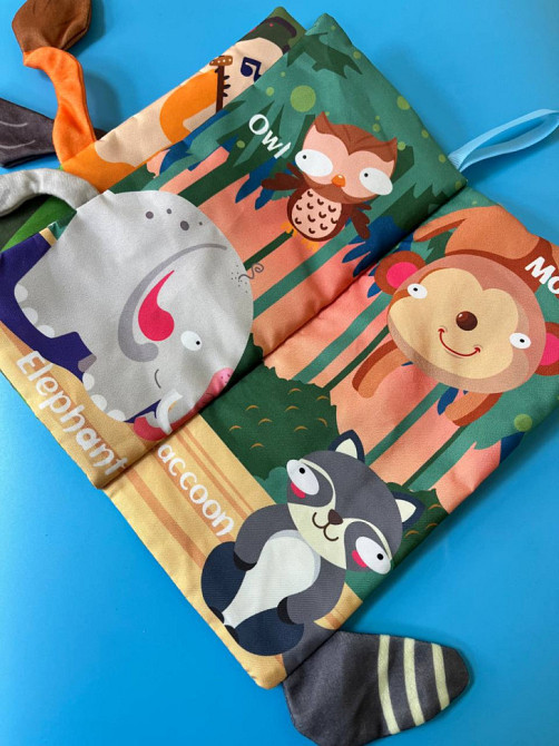 Развивающая книжка-шуршалка 668-230(Wild animal) английские слова Винница - изображение 3