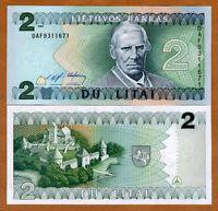 Литва/Lithuania 2 Litai 1994 Pick 54a UNC Полтава - фото 1