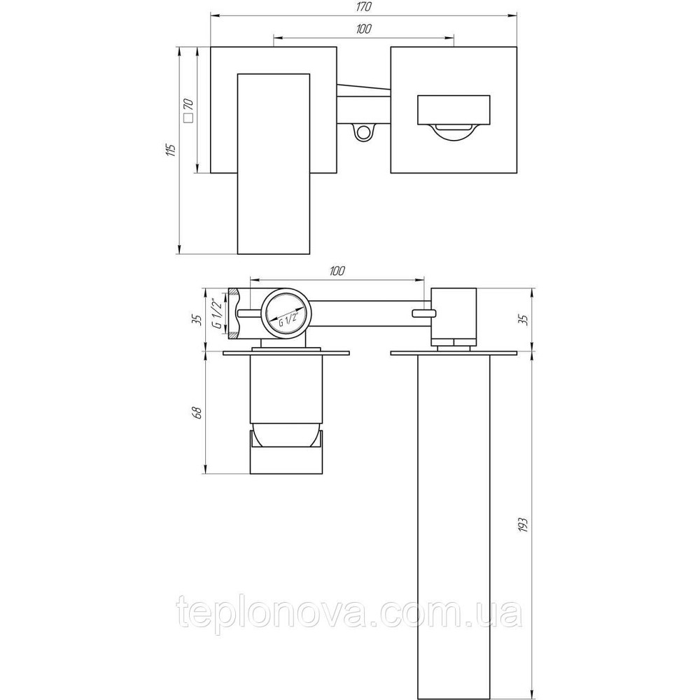Змішувач для умивальника TOPAZ LEXI TL 21235-H57A-W Чернівці - фото 6