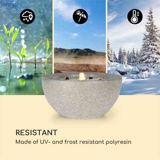 Садовый фонтан Genesis 7W LED освещение полирезина антрацит (Германия, читать описание) Ровно