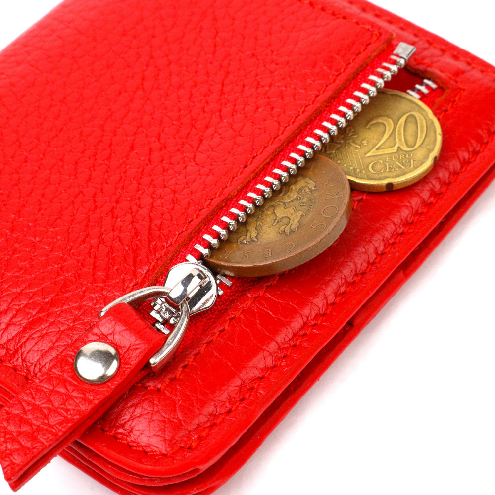 Превосходный женский кошелек небольшого размера из натуральной кожи флотар CANPELLINI 21803 Красный Киев - изображение 7