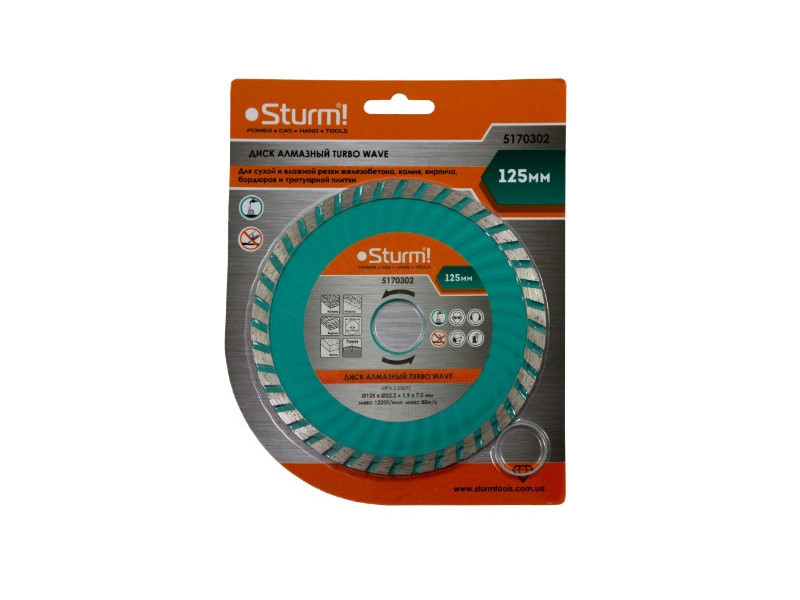 Диск алмазный Turbo Wave 125x22 мм Sturm 5170302 (читать описание) Ровно - изображение 1