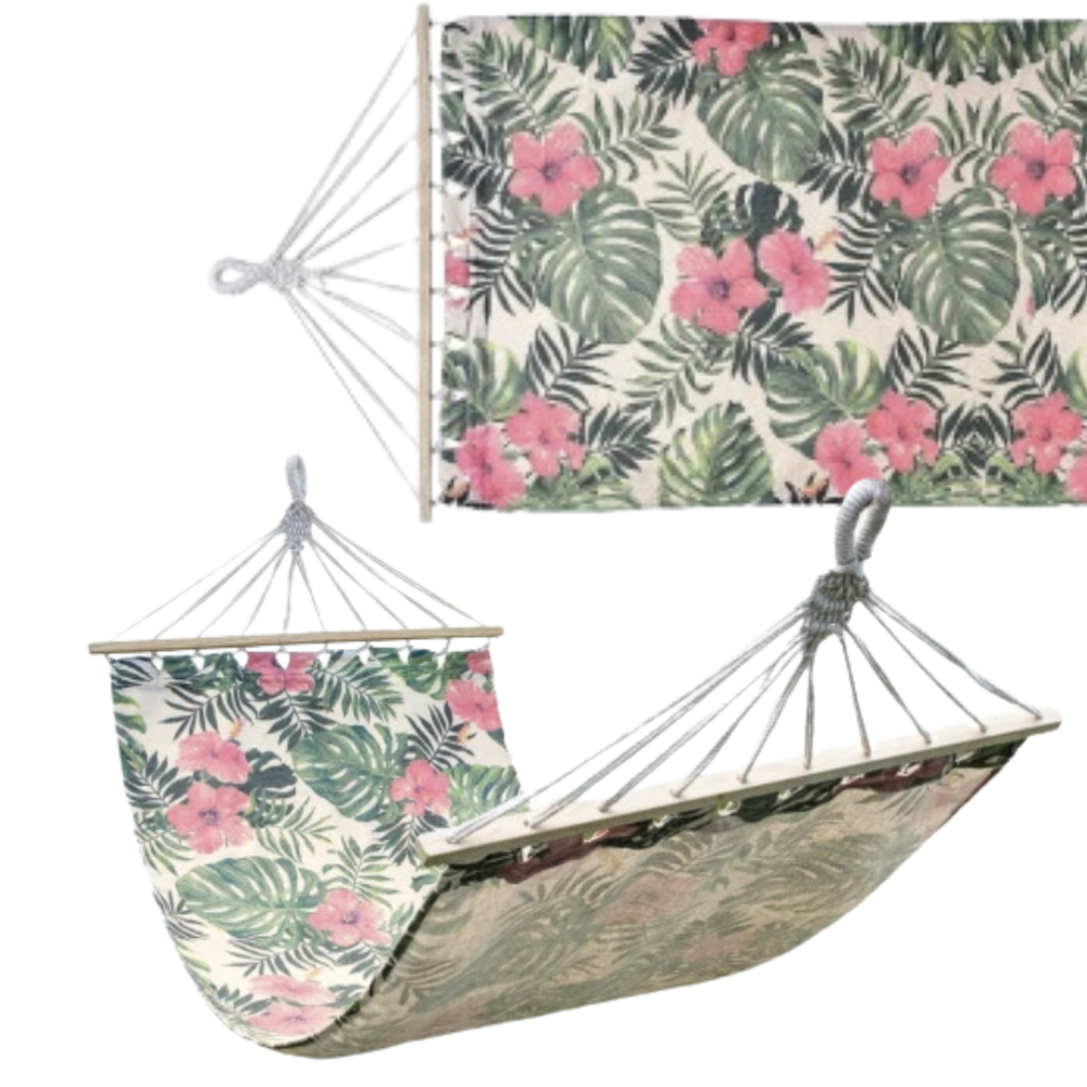 Гамак Jumi Garden тканинний з планкою та чохлом тропік Киев - изображение 1