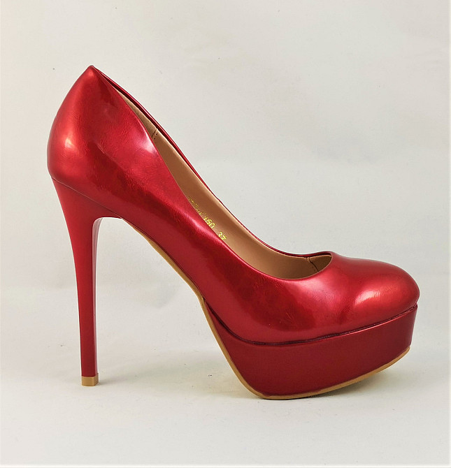 Жіночі Червоні Туфлі на Каблуку Шпильке Лакові Модельні (розміри: 36,37,38) - 150 Дніпро - фото 2